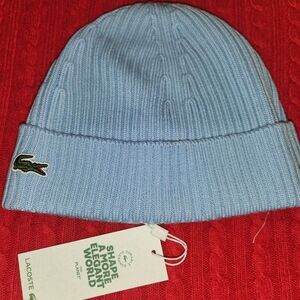 Lacoste Light Blue Beanie